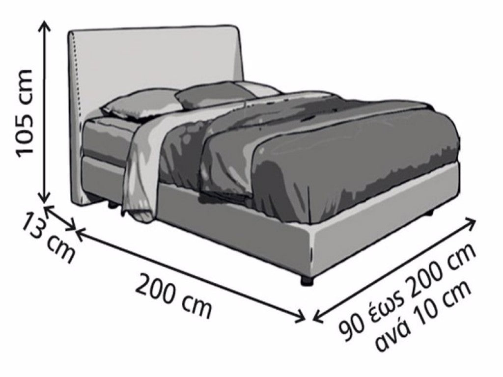 Upholstered Bed Roma